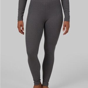 32 Degrees Gray Ribbed Leggings Layering Stretch Comfortable